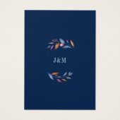 Ontvangst van marinesnolie met blote roze sinaasap visitekaartje (Achterkant)