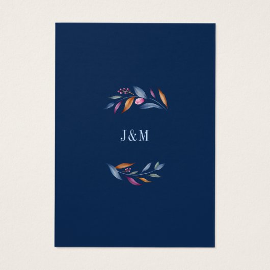 Ontvangst van marinesnolie met blote roze sinaasap visitekaartje (Achterkant)