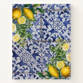 Ontvangst van mediterrane Tegels van de Lemon-zome Notitieboek (Achterkant)