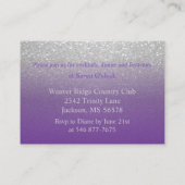 Ontvangst van Paarse en zilveren weddenschappen Informatiekaartje (Achterkant)