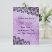 Ontvangst van Paarse gothische weddenschappen in B Informatiekaartje (Staand voorkant)