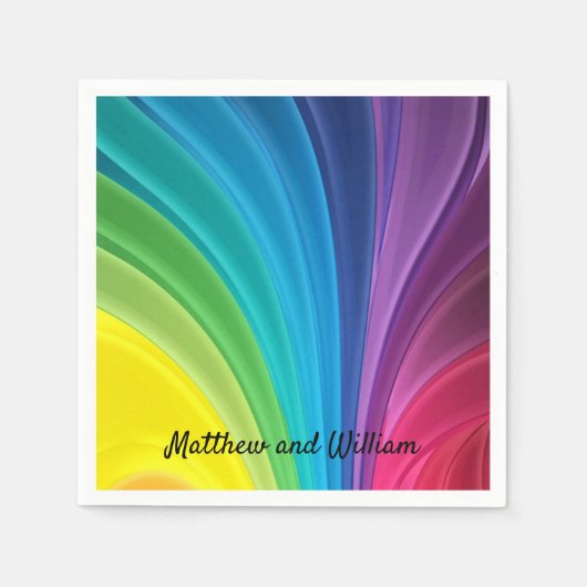Ontvangst van regenboogweddenschappen Cocktail Nap Servet (Voorkant)