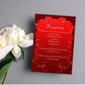  ontvangst van rode bruiloft informatiekaartje
