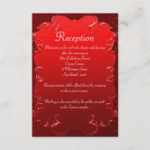  ontvangst van rode bruiloft informatiekaartje (Voorkant)