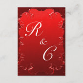  ontvangst van rode bruiloft informatiekaartje (Achterkant)