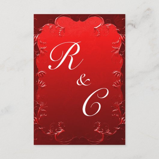  ontvangst van rode bruiloft informatiekaartje (Achterkant)