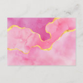 Ontvangst van roze en goudbruine weddenschappen informatiekaartje (Achterkant)