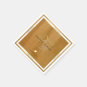 ontvangst van rustige houtmonogram bruiloft servetten (Hoek)