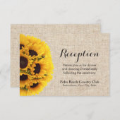 Ontvangst van Rustige landelijke zonnebloem rond b Informatiekaartje (Voorkant / Achterkant)