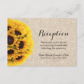 Ontvangst van Rustige landelijke zonnebloem rond b Informatiekaartje (Voorkant)