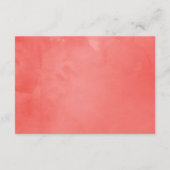 Ontvangst van Spaanse Turquoise en Coral Wedding Informatiekaartje (Achterkant)