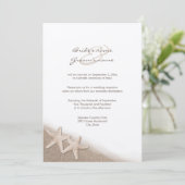 Ontvangst van Starfish Wedding Alleen uitvindingen Kaart (Staand voorkant)