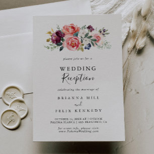 Ontvangst van Tropisch kleurrijke zomerse Floral W Kaart