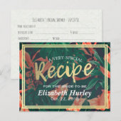 Ontvangst van tropisch Lijst Vrijgezellenfeest van Uitnodiging Briefkaart (Voorkant / Achterkant)