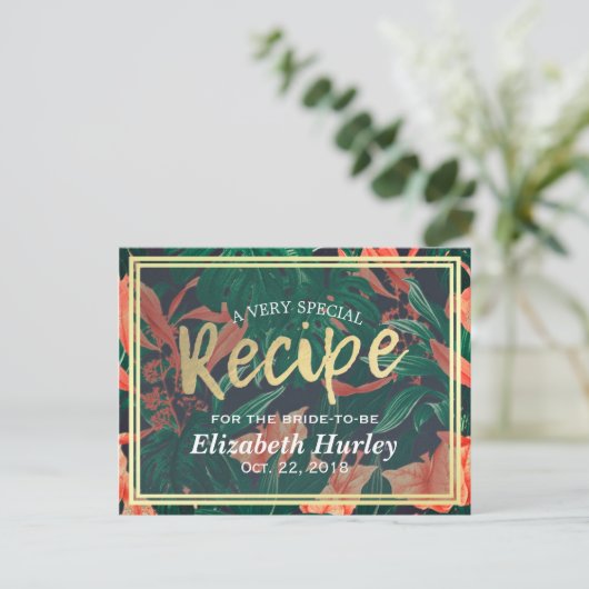 Ontvangst van tropisch Lijst Vrijgezellenfeest van Uitnodiging Briefkaart (Staand voorkant)