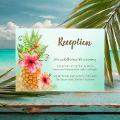 Ontvangst van tropische anananasappelbomen informatiekaartje