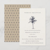 Ontvangst van Tropische palmbomen marinekraft Wedd Informatiekaartje (Voorkant / Achterkant)