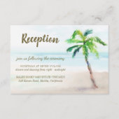 Ontvangst van Tropische strandpalmen Informatiekaartje (Voorkant)