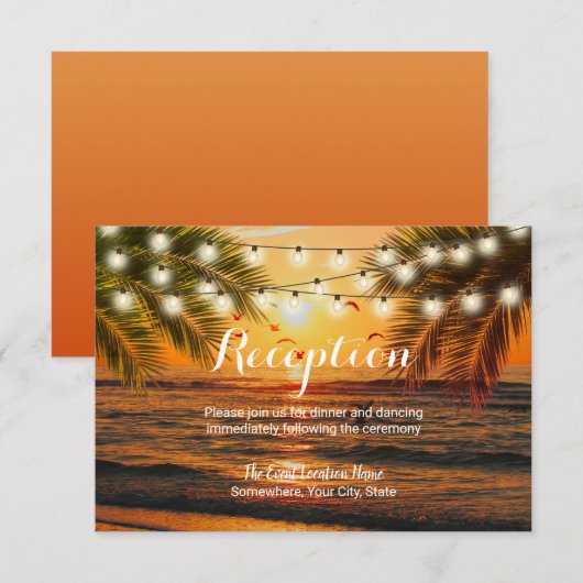 Ontvangst van Tropische zomerzondstaartwonden Kaart (Voorkant / Achterkant)