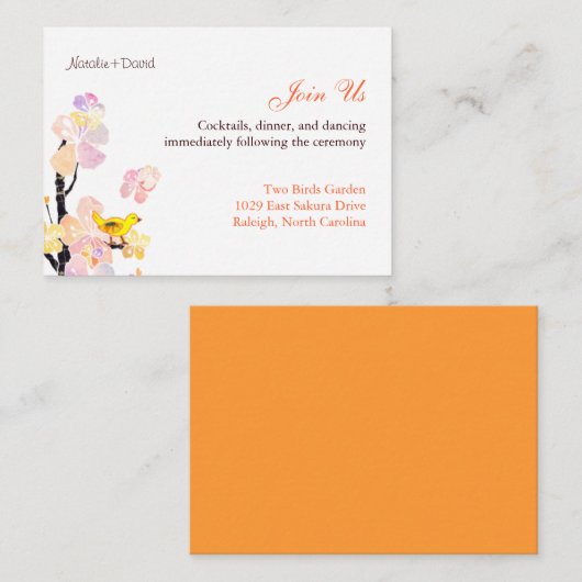 Ontvangst van vogelweddenschappen informatiekaartje (Voorkant / Achterkant)