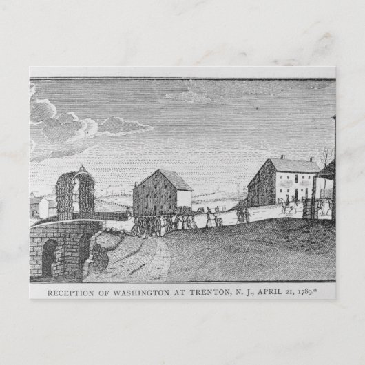 Ontvangst van Washington in Trenton, New Jersey Briefkaart (Voorkant)