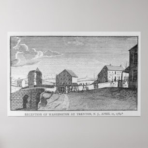 Ontvangst van Washington in Trenton, New Jersey Poster