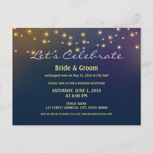 Ontvangst van weduwschap met patiëntenlampjes briefkaart (Voorkant)