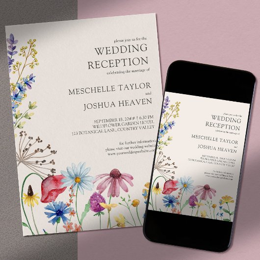 Ontvangst van wilde bloemen Alleen landbloemen Kaart