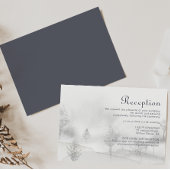 Ontvangst van winterboswoudbruiloft informatiekaartje