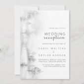 Ontvangst van winterboswoudbruiloft kaart (Voorkant)