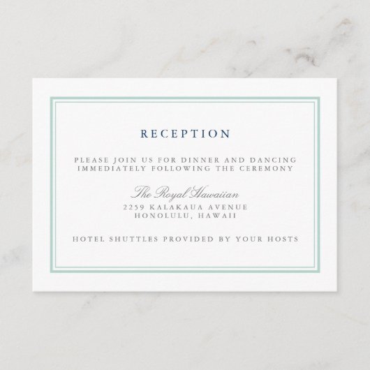 Ontvangst van zeeglazen informatiekaartje (Voorkant)