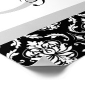 Ontvangst van zwart-witconcertmonogram poster (Hoek)