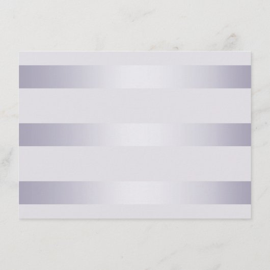 Ontvangst | Violet Zilveren Glans Streep Monogram2 Informatiekaartje (Achterkant)