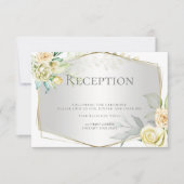 Ontvangst | Waterverf Ivory Yellow Blush Rozen Kaart (Voorkant)