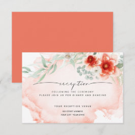 Ontvangst | Waterverf Koraalbloemen Kaart