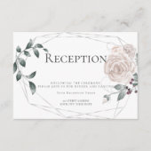 Ontvangst | Waterverf Roos "Stusty Floral Silver" Informatiekaartje (Voorkant)