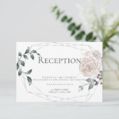 Ontvangst | Waterverf Roos "Stusty Floral Silver" Informatiekaartje (Staand voorkant)