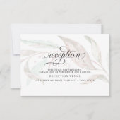 ONTVANGST | Waterverf van pastelkleurig gebladerte Kaart (Voorkant)