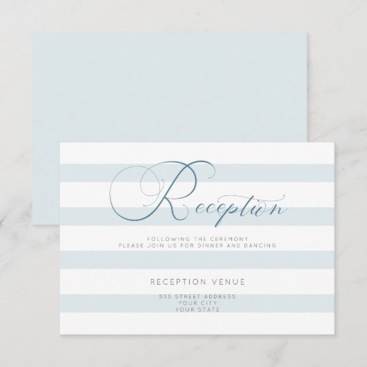 Ontvangst - Zelden zijn er Bleke blauwe strepen Kaart (Voorkant / Achterkant)