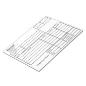 Ontvangst Zwart-wit Simple Business Sjabloon Notitieblok (Schuin)