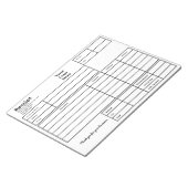 Ontvangst Zwart-wit Zakelijke Logo Sjabloon Notitieblok (Schuin)