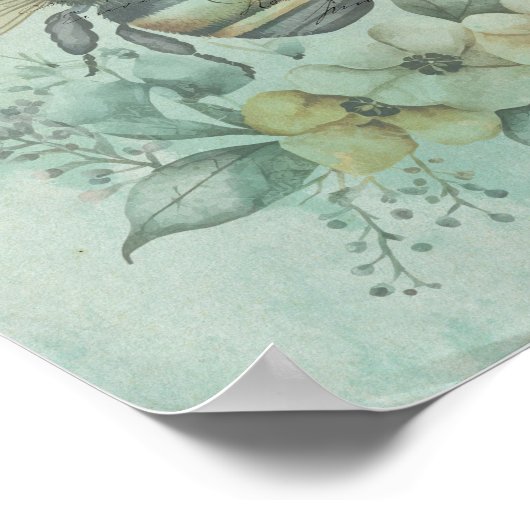  ontvangstbewijs Bijenbloemen Typografie Poster (Hoek)