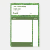 Ontvangstbewijs groen gazonbedrijf post-it® notes (Voorkant)