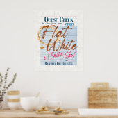 Ontvangstbon Flat White Coffee Extra Shot Poster (Keuken)