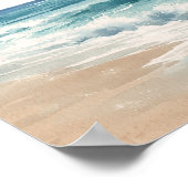 Ontvangstbord Verjaardagsfeest Ocean Beach Pensioe Poster (Hoek)