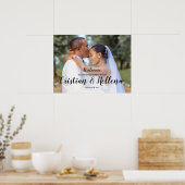 Ontvangstbord verlovingsfeest met foto poster (Keuken)