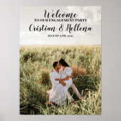 Ontvangstbord verlovingsfeest met foto poster (Voorkant)