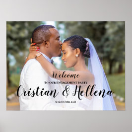 Ontvangstbord voor feest ter gelegenheid van verlo poster