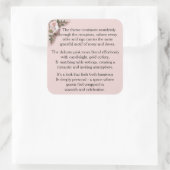 Ontvangstceremonie - Roze Rozen & Duiven Vierkante Sticker (Tas)