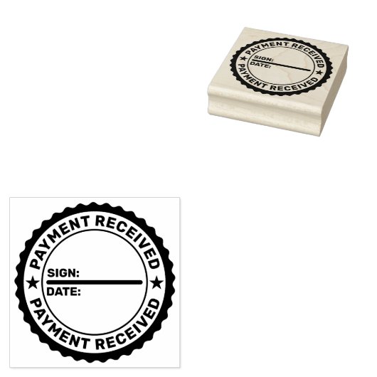 ONTVANGSTDATUM BETALING INITIËLE RUBBEREN STEMPEL (Gestempeld)